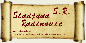 Slađana Radinović vizit kartica